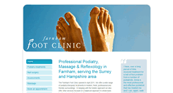 Desktop Screenshot of farnhamfootclinic.co.uk